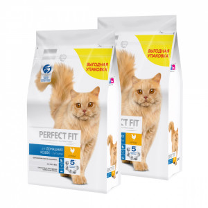 ПР0048957*2 Корм для кошек домашнего содержания курица сух. 2,5кг (упаковка - 2 шт) Perfect Fit