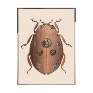 Beetle F Произведение искусства из ископаемого дерева Visionnaire