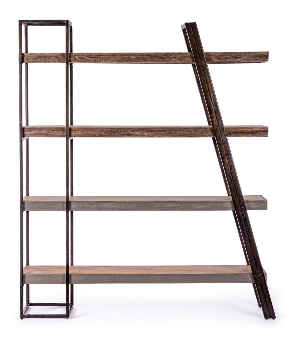 Самонесущий книжный шкаф из манго и стали BIZZOTTO Манчестер ARCH-00027868 - Вид №1