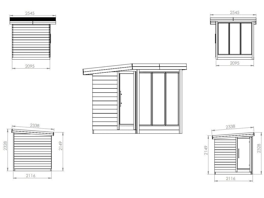 Деревянная сауна на открытом воздухе Saunamo Deluxe ARCH-00072705 - Вид №4