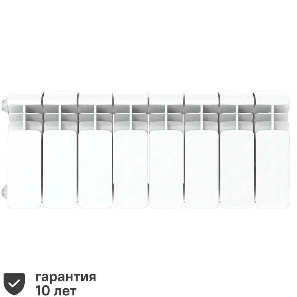 Радиатор секционный Rifar Alum RAL20008 200/90 8 секций боковое подключение алюминий белый 82541840 STLM-2023612
