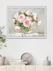 92708771 Картина в раме "Розы в хрустальной вазочке" 40/50 см, GRAF 21080 STLM-0536769 GRAFIS-ART