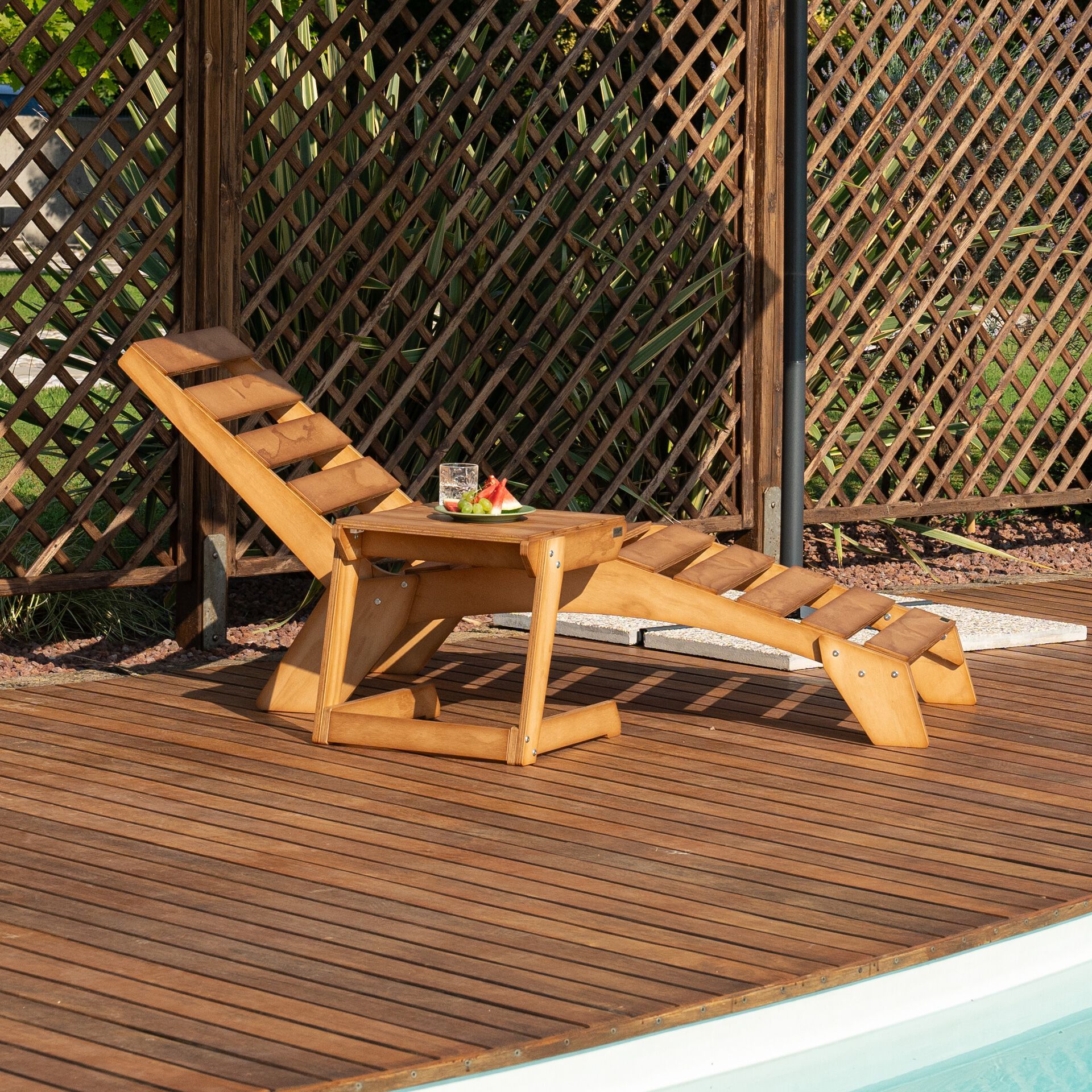 Садовая кровать с откидной спинкой из многослойного материала Mobili Fiver Елена ARCH-00094639 - Вид №2