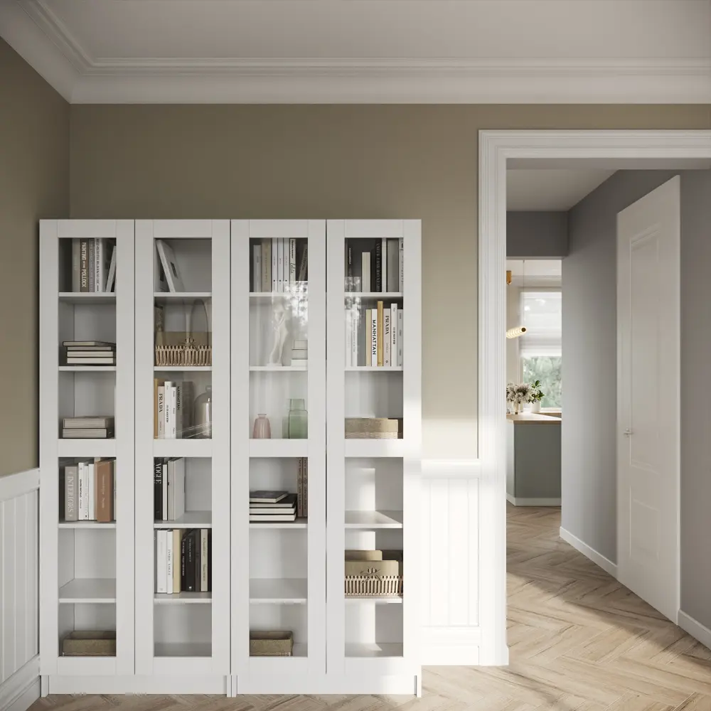 Дверь для шкафа Буккер 2 стекла 39.7x193.8x1.6 см ДСП правая цвет белый Santreyd STLM-2147582 - Вид №6