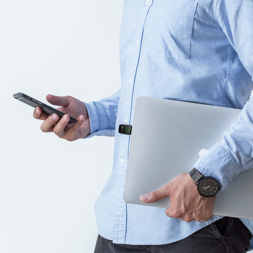 Archer T2U Ac600 dual band wireless usb 2.0 adapter, 433mbps at 5ghz + 150mbps at 2.4ghz, 802.11ac/a/b/g/n, адаптер wi-fi TP-Link Santreyd  - Вид №5