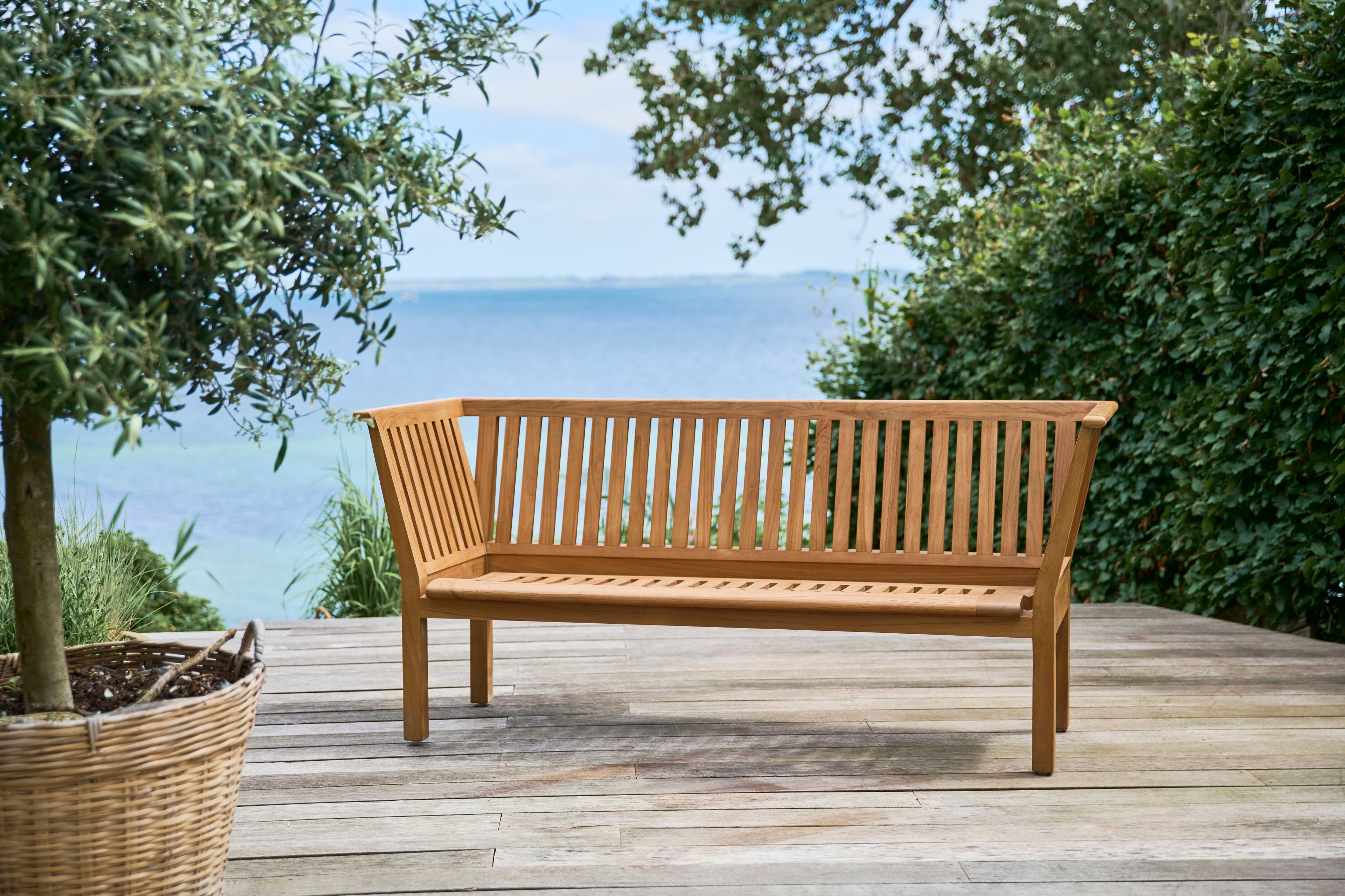 Садовая скамейка из тикового дерева со спинкой Sika Design Teak Exterior ARCH-00103037 - Вид №1