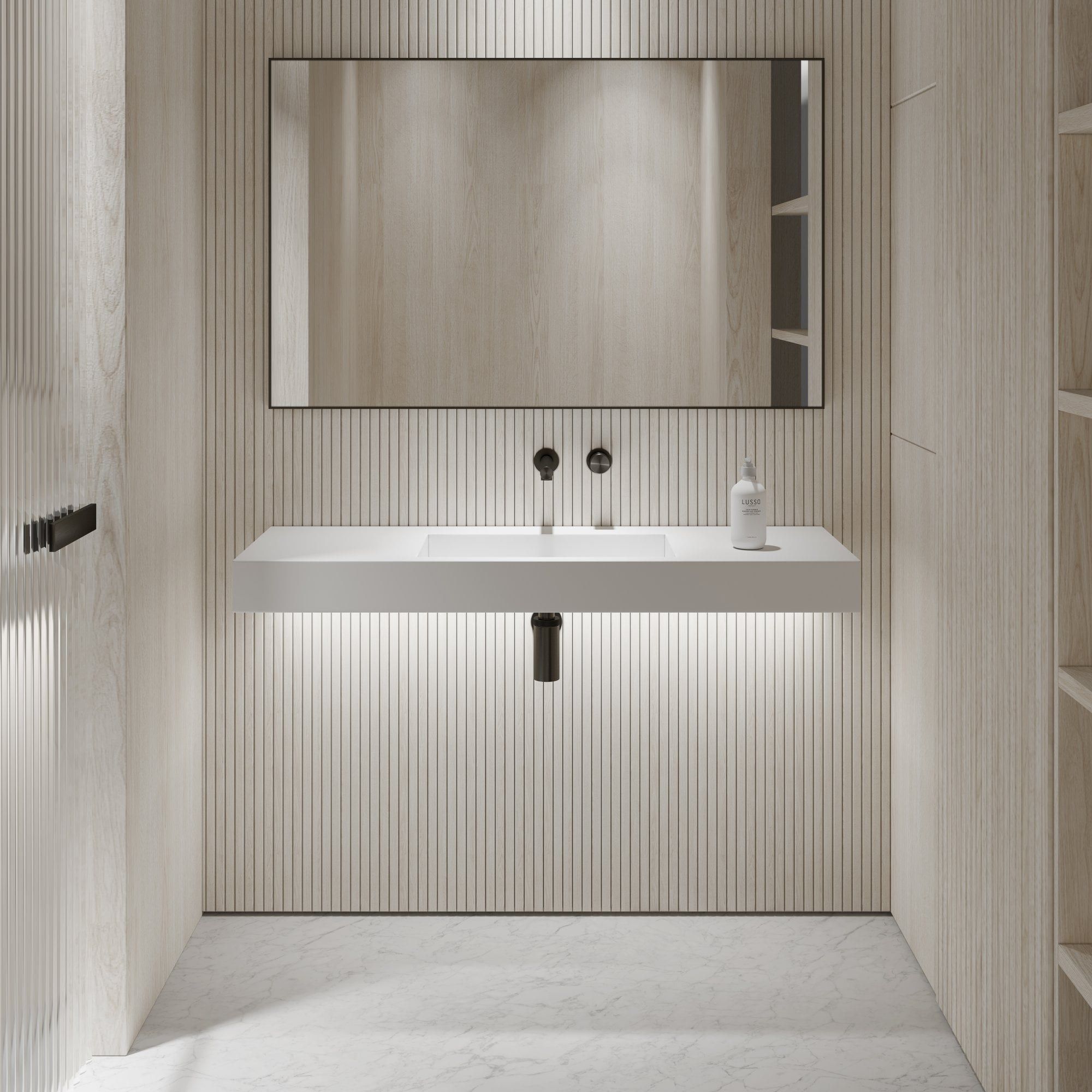 Прямоугольный подвесной умывальник из смолы LUSSO AURA ARCH-00101582 - Вид №15