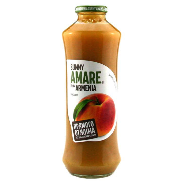 Персиковый сок прямого отжима с добавлением яблочного сока Sunny Amare 0,75 л Santreyd 9671 - Вид №1