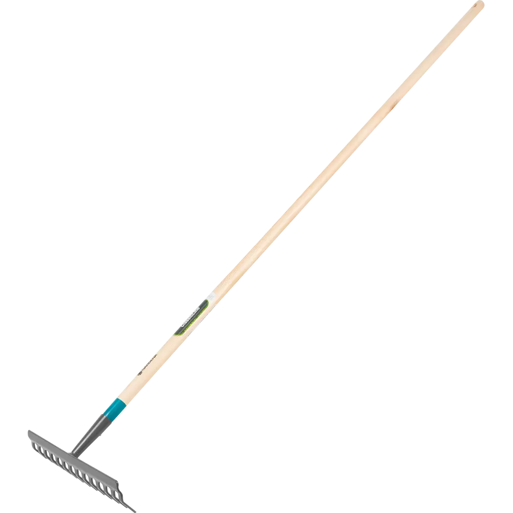 Грабли прямые Gardena Classicline 14 зубьев, 154 см сталь, с черенком STLM-2015938
