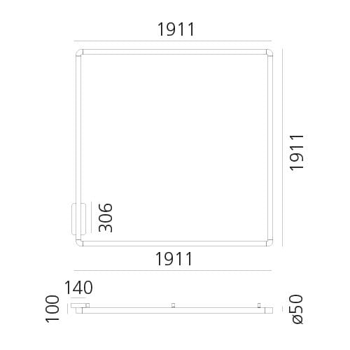Настенный светильник / потолочный светильник из метакрилата Artemide алфавит света ARCH-00102858 - Вид №3