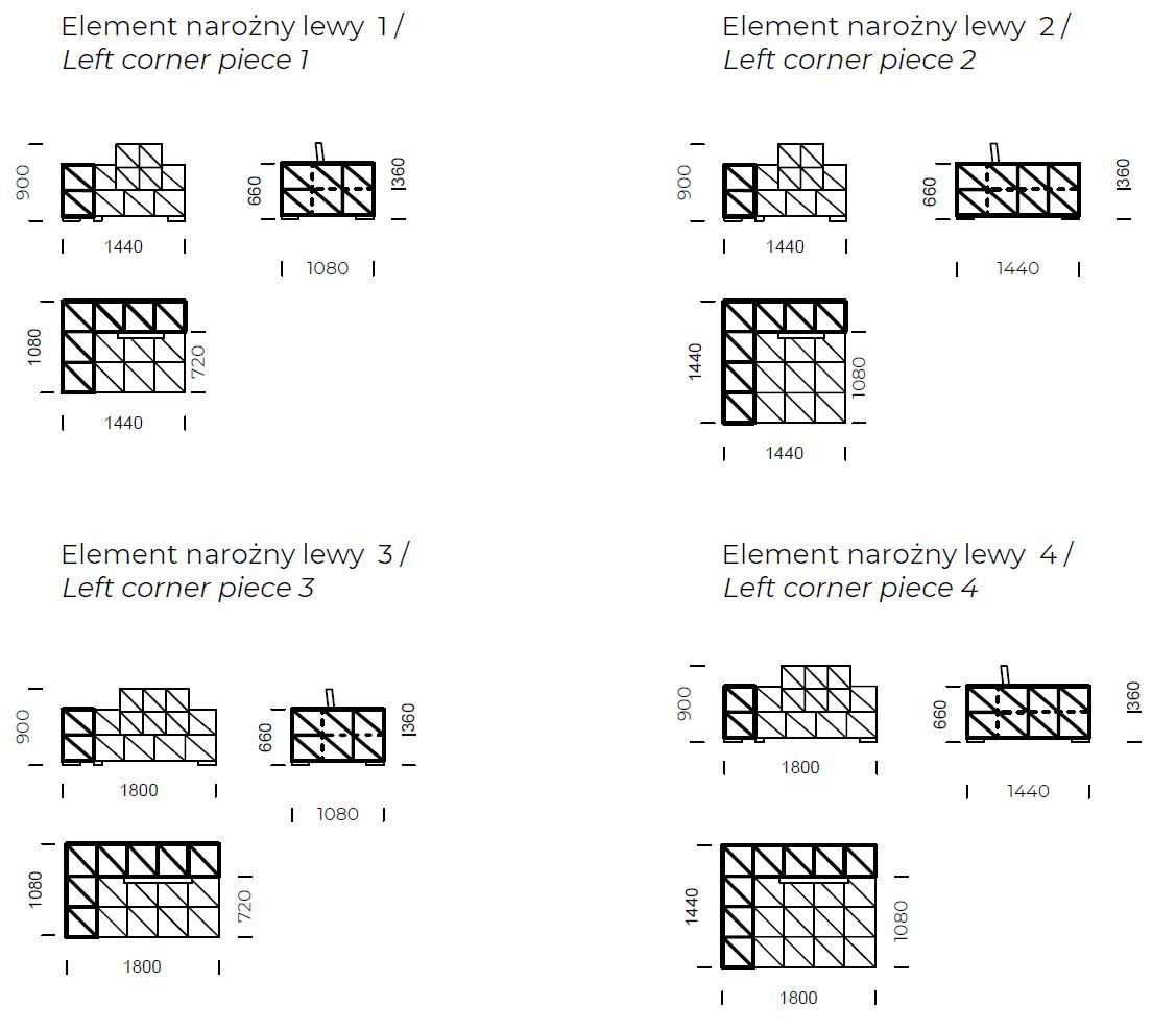 Секционный диван из ткани Nobonobo SPLIT IT ARCH-00027797 - Вид №10
