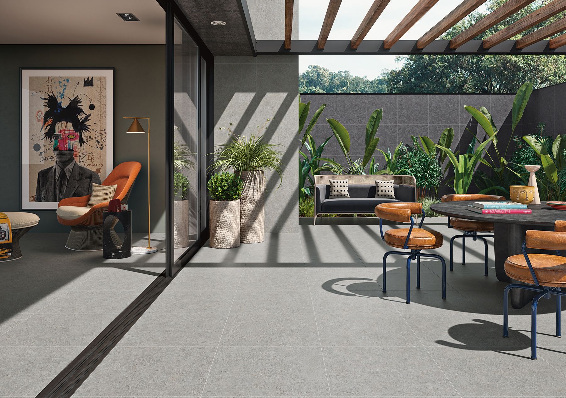 Пол / покрытие для внутреннего и наружного применения с эффектом цемента Revigrés ARCH-00075772