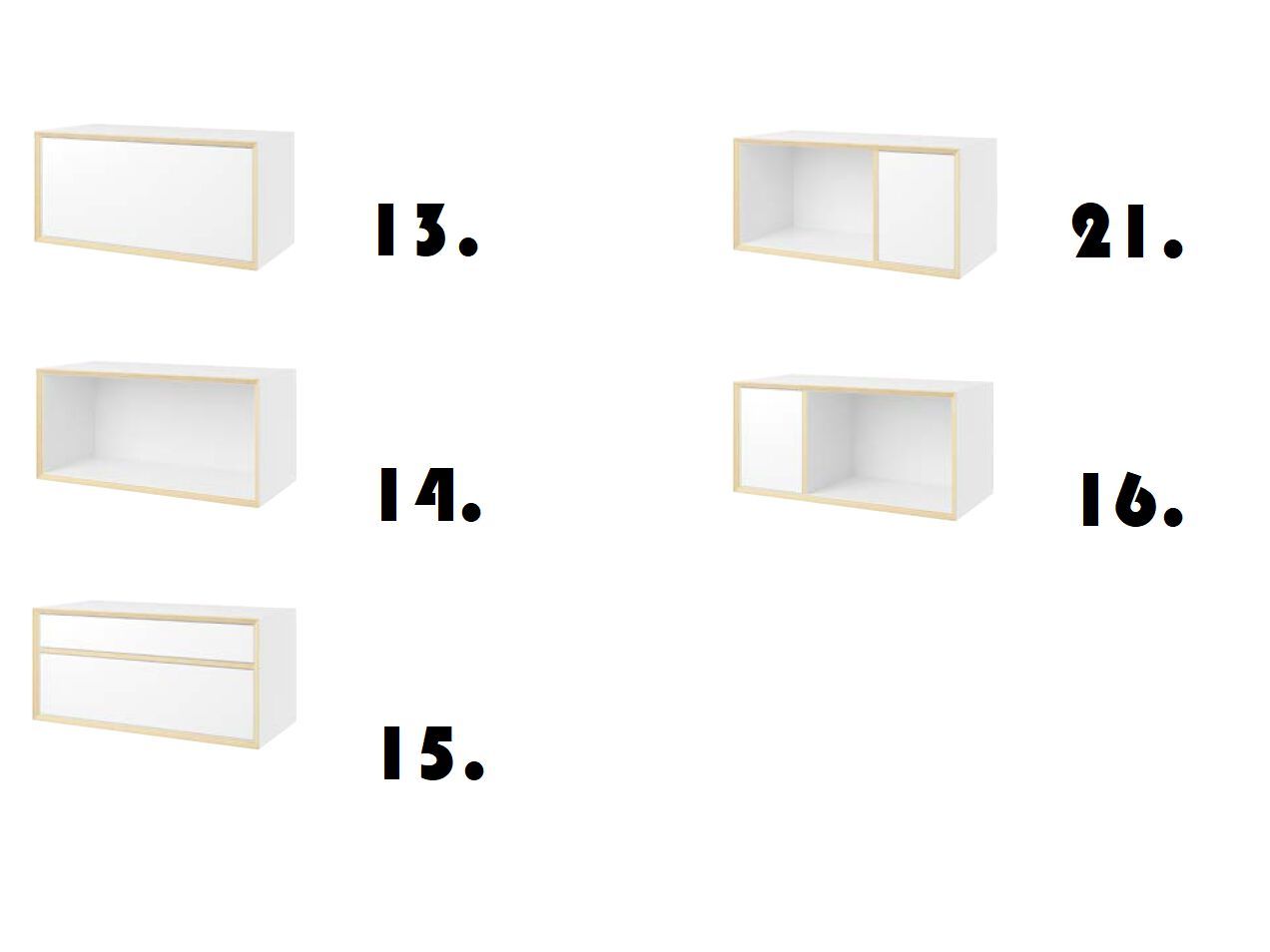 Секционный шкаф из березы Müller Small Living VERTIKO ARCH-00100217 - Вид №4