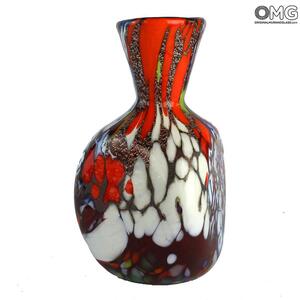 4475 ORIGINALMURANOGLASS Ваза Бон-Бон - красная - муранское стекло OMG 10 см
