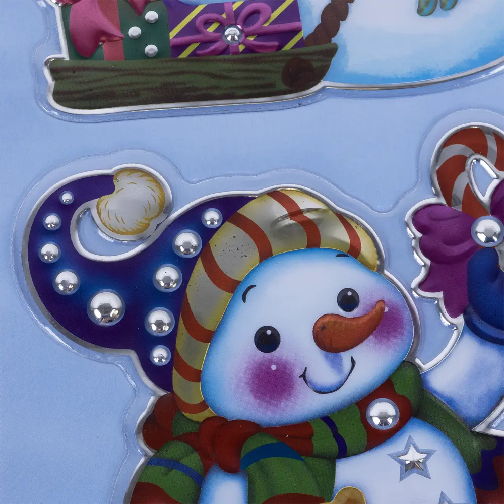 Наклейки 3D «Санта и Снеговик» Santreyd STLM-2152736 - Вид №1