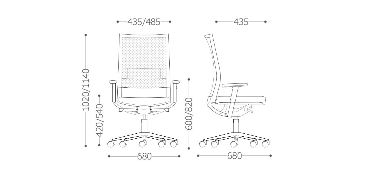 Сетчатое вращающееся кресло с откидывающейся спинкой и подлокотниками VAGHI Expo 15 ARCH-00095894 - Вид №5