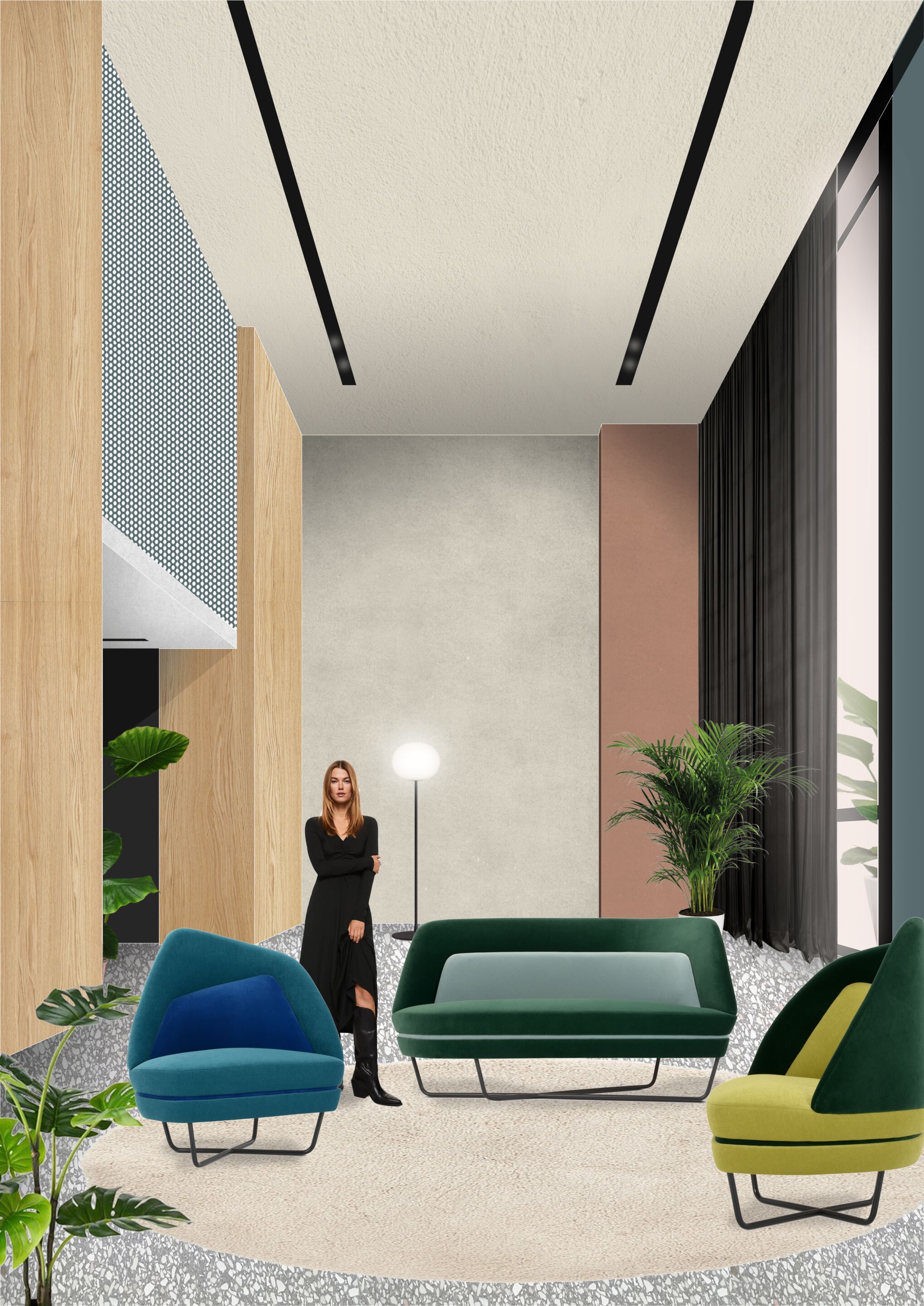 2-местный бархатный диван Adrenalina Bixib ARCH-00092226 - Вид №2