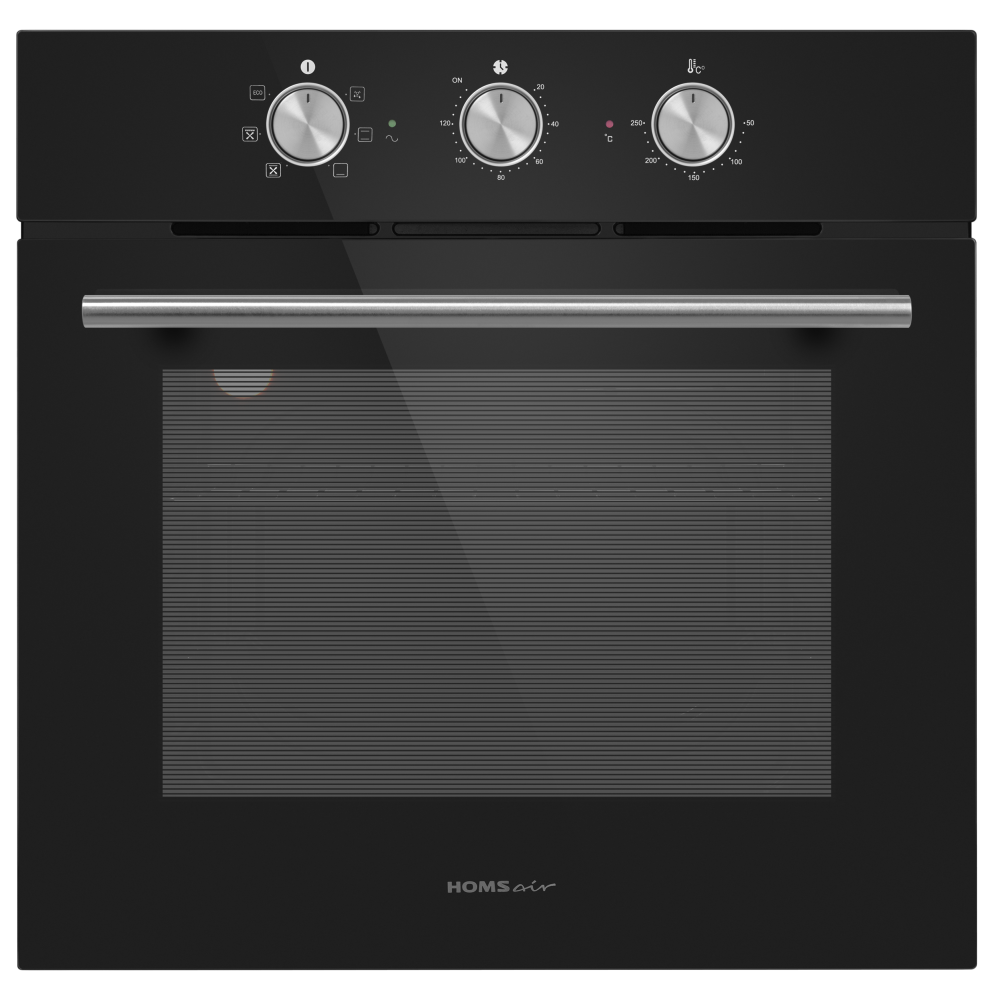 9100946 Электрический духовой шкаф HOMSair OEF606BK черный STDN-0068735 - Вид №1
