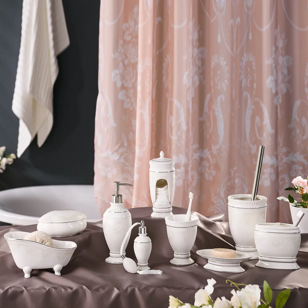 Мыльница настольная Wess «Elegance» керамика цвет белый STLM-2028299 - Вид №4