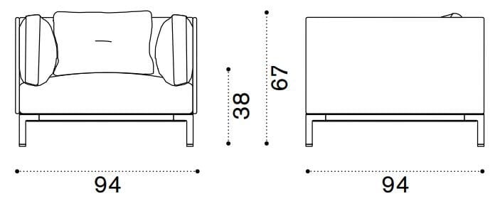 Веревочное садовое кресло с подлокотниками Ethimo залив ARCH-00152447 - Вид №2