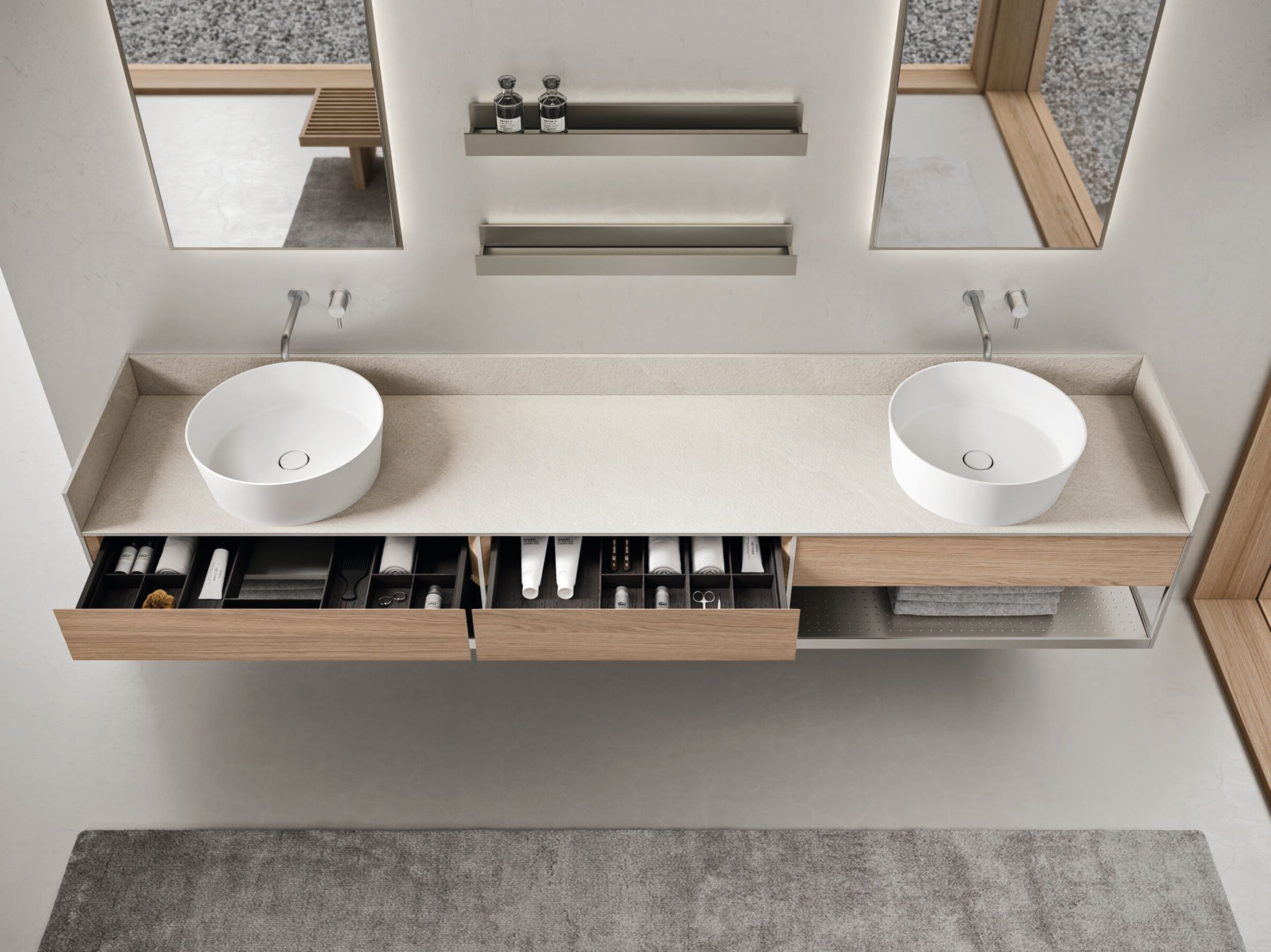 Мебель для ванной комнаты из дуба и алюминия Noorth Fjord ARCH-00098259 - Вид №1