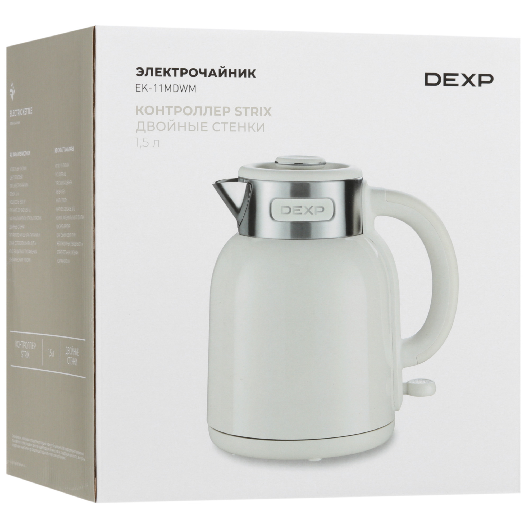 9071268 Электрочайник DEXP EK-11MDWM белый STDN-0058168 - Вид №7