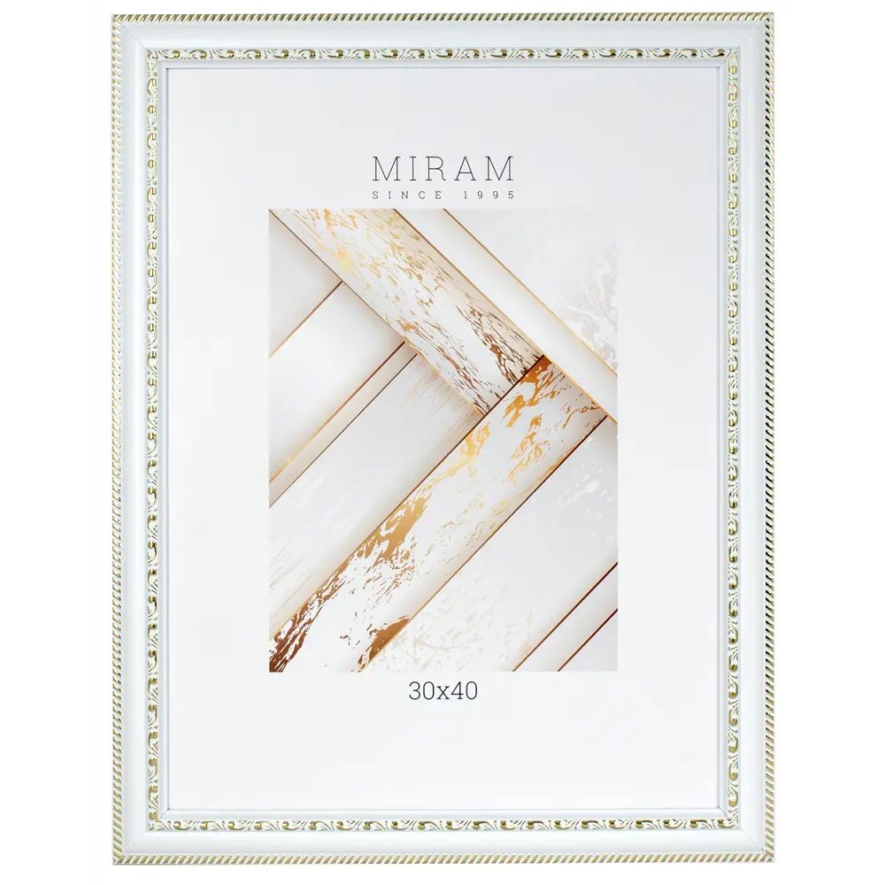 Рамка для фото Мирам 30×40 см белая классика 89422778 STLM-1563952