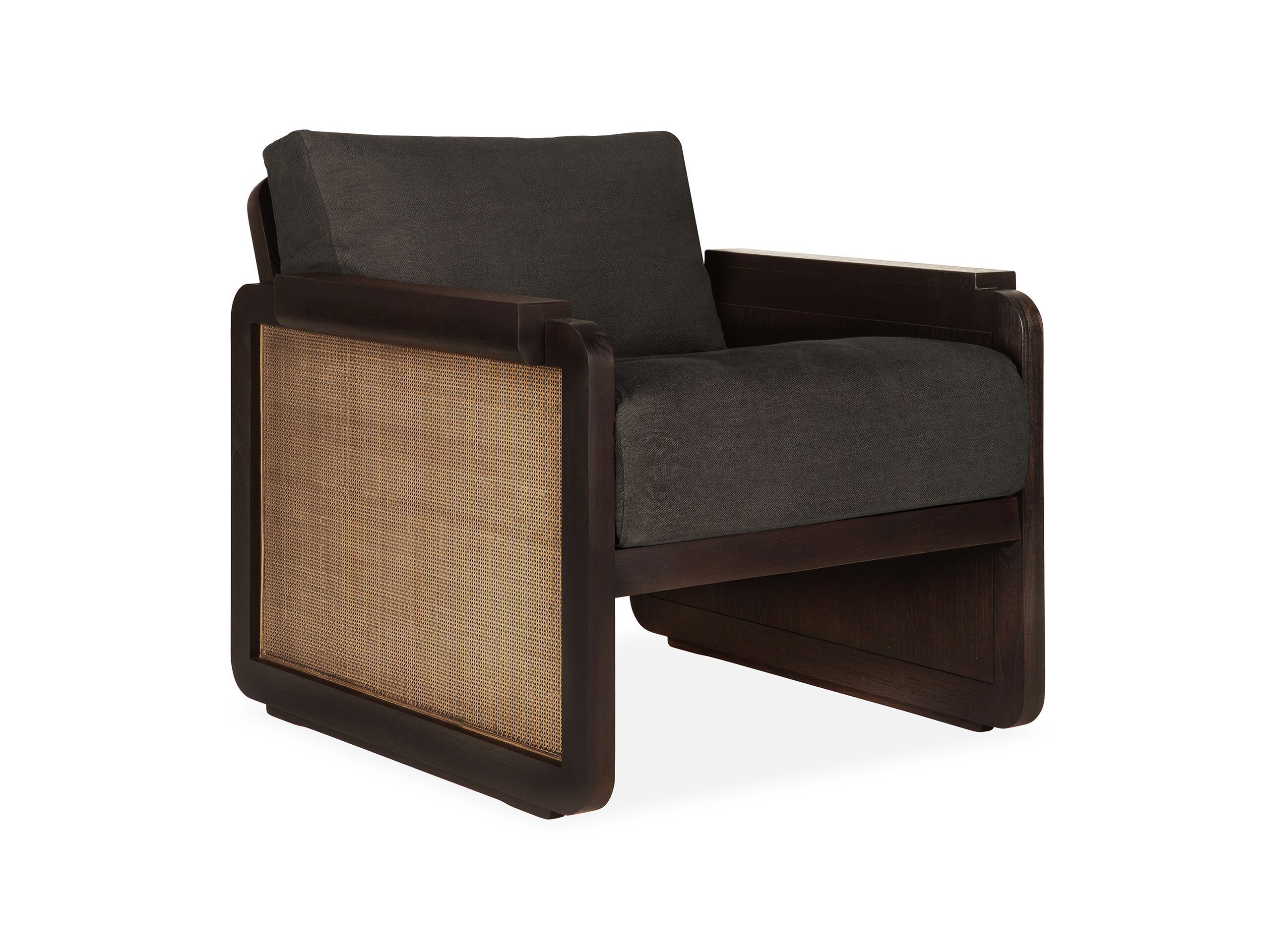 Тканевое кресло с подлокотниками Ethnicraft панель ARCH-00036297