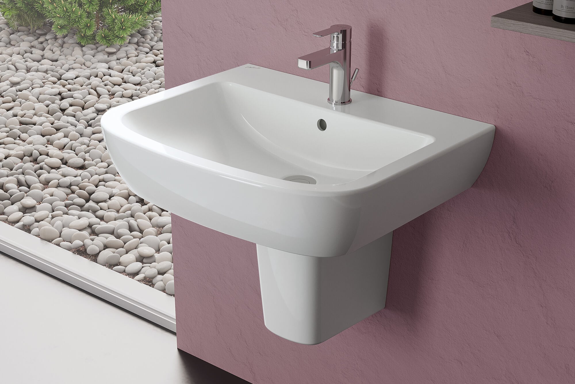 Керамическая одиночная подвесная раковина с переливом Ceramica Dolomite Gemma2 ARCH-00083185 - Вид №2
