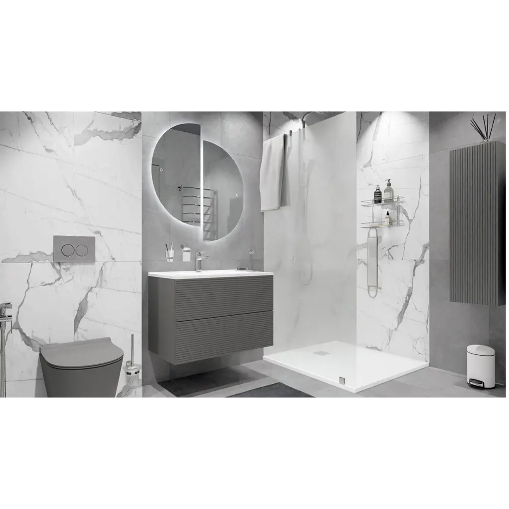 AM.PM Struktura — подвесная тумба под раковину 80 см в цвете графит 86746450 STLM-0071206 - Вид №11