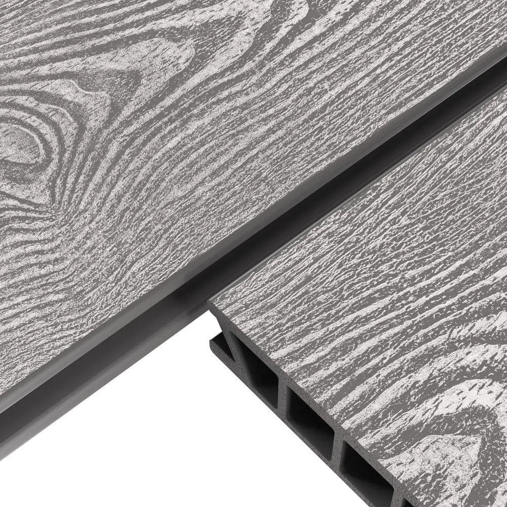 Террасная доска ДПК Holzhof Classic цвет Серый 4000x153x28 мм 0.612 м² STLM-2125631 - Вид №1