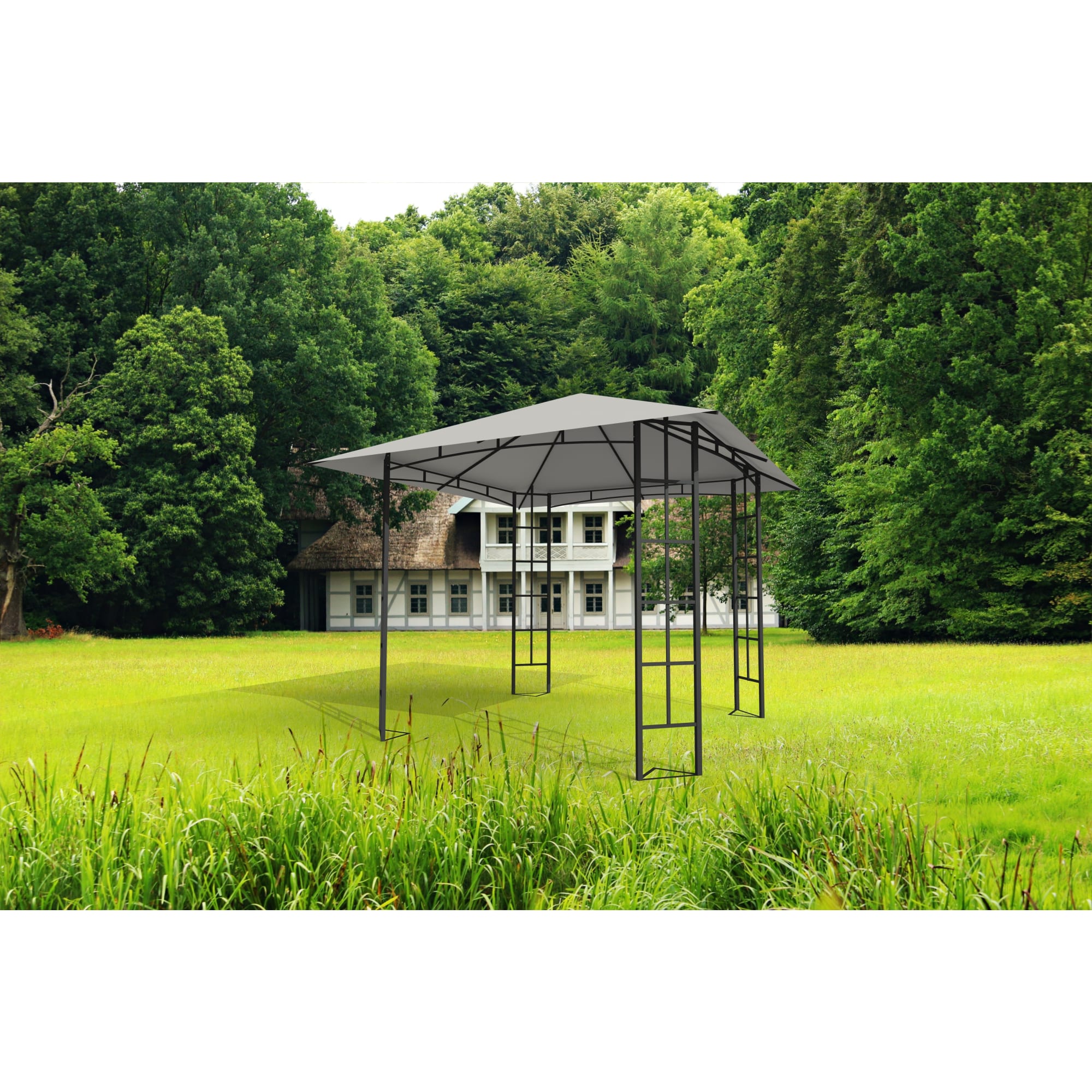 82697252 Шатер садовый Жасмин 3х3х2.65 м сталь белый (без штор) Santreyd  - Вид №1