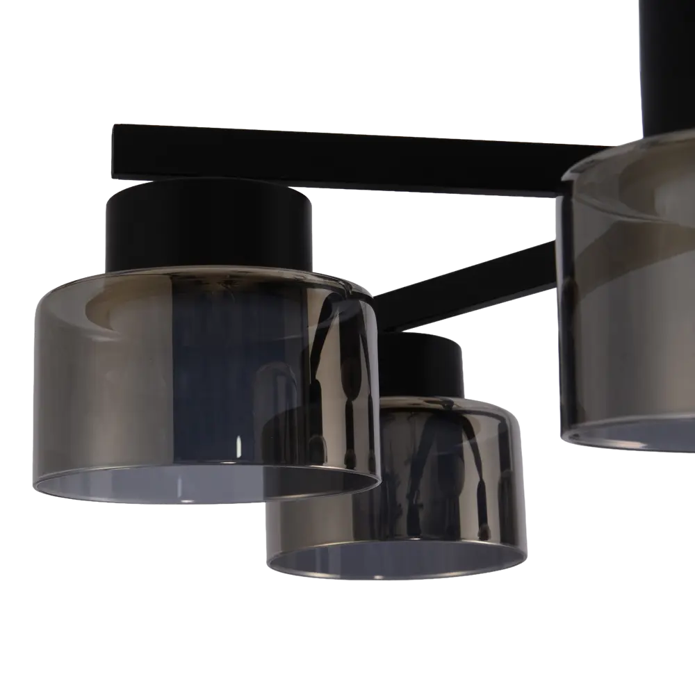 Люстра на штанге Nemico 6 ламп 15 м² цвет черный SCHAFFNER STLM-2153336 - Вид №5