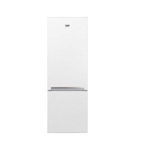 Холодильник двухкамерный 158х54 см нержавеющая сталь белый, RCSK250M00W BEKO