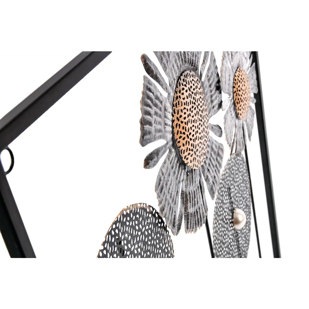 Панно настенное Цветы металл 50 см серебристо-черный Santreyd STLM-2079912 - Вид №4