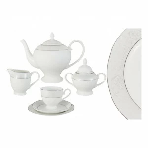 Сервиз чайный фарфоровый белый на 6 персон, 21 предмет "Мелисента" ANNA LAFARG EMILY МЕЛИСЕНТА 00-3946909 Белый