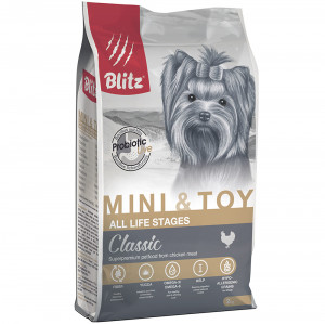 ПР0037302 Корм для собак adult mini &toy breeds для мелких и миниатюрных пород сух. 2кг Blitz