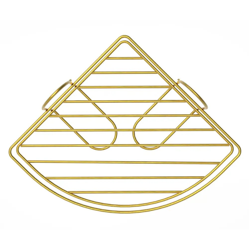 Полка для ванной Lemer Nil одноярусная 23x23 см металл цвет золото STLM-2177774 - Вид №2