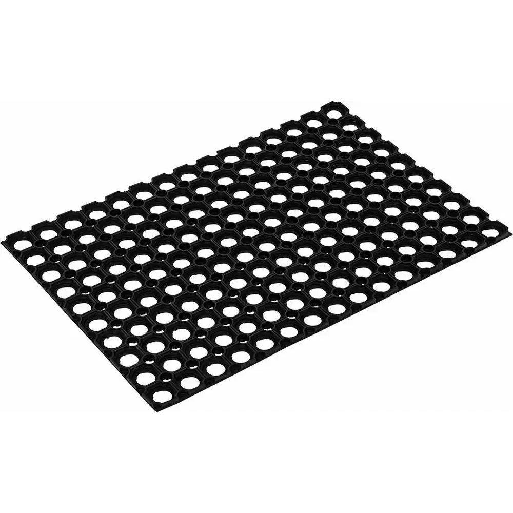 Коврик грязезащитный каучук Amigo 80x120 см цвет черный STLM-2001740