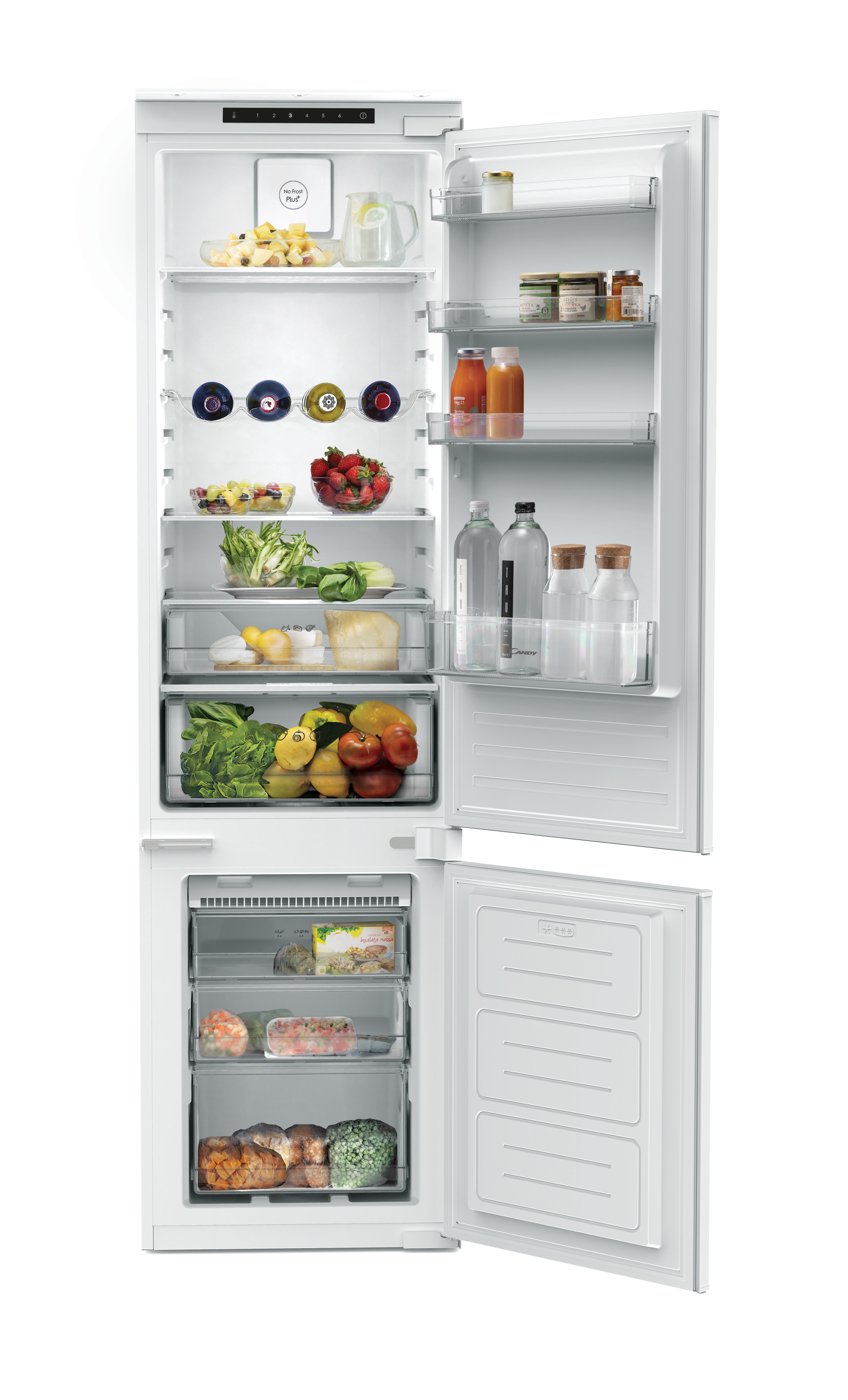 91008246 Встраиваемый холодильник BCBF 192 F 54x193 см цвет белый STLM-0437909 CANDY