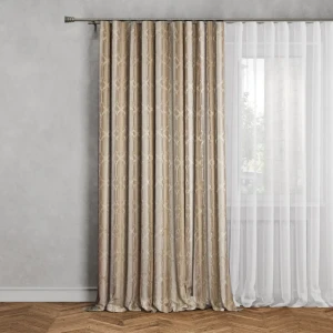 Штора на ленте Jane 160x280 см цвет светло-бежевый