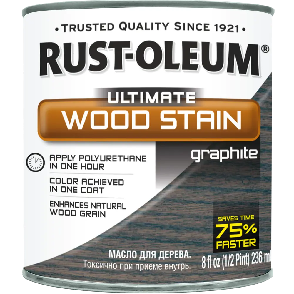 Масло тонирующее Ultimate цвет серый графит 0.236 л RUST-OLEUM STLM-2188955 - Вид №1
