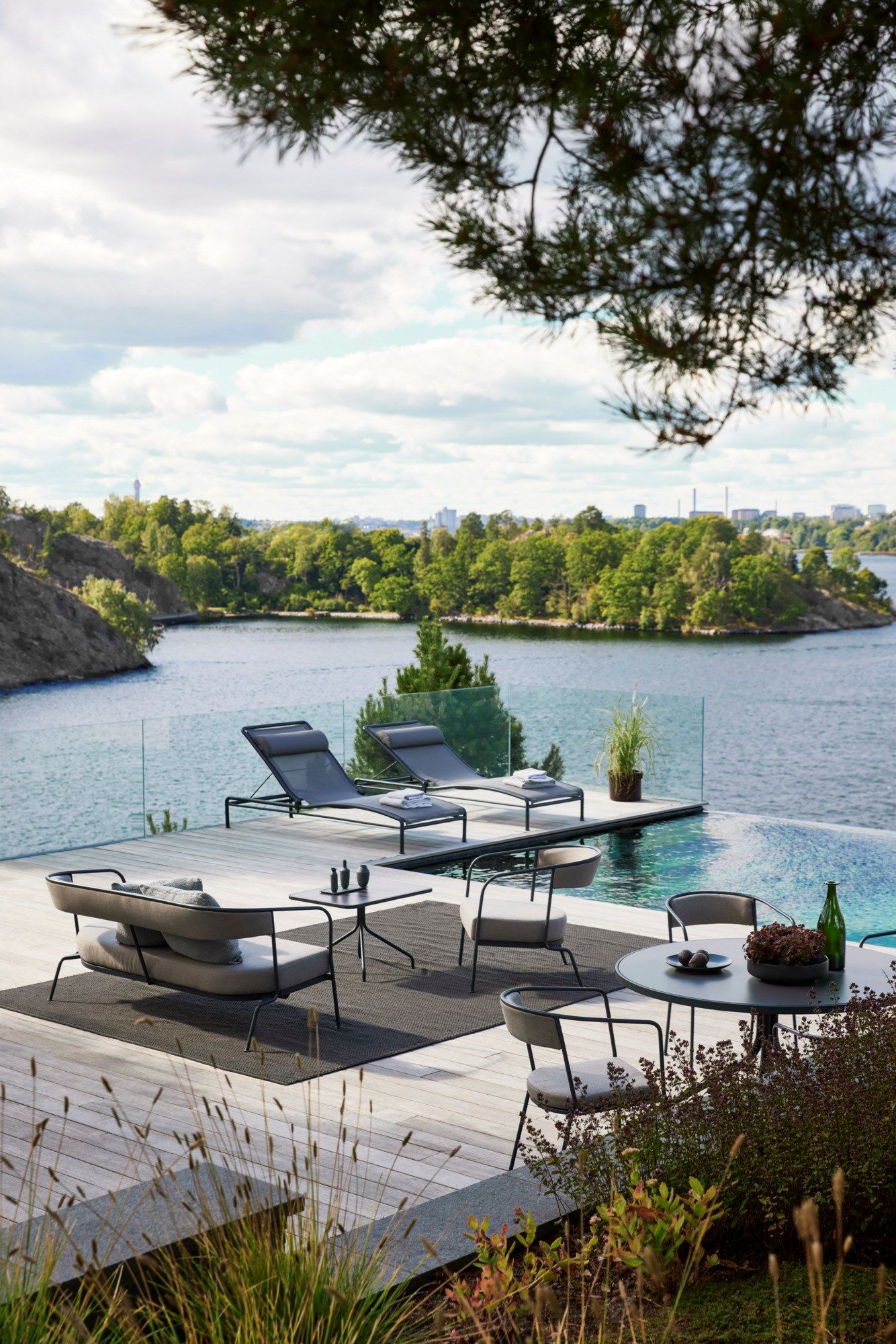 Садовый стул с металлическими и тканевыми подлокотниками Skargaarden Arholma ARCH-00034703 - Вид №2