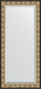 BY 1311 Зеркало с фацетом в багетной раме - барокко золото 106 mm EVOFORM Exclusive