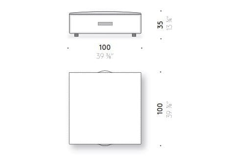Квадратный пуф из ткани DE PADOVA Everyday Life ARCH-00036894 - Вид №8