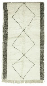 AFOLKI Прямоугольный шерстяной коврик с геометрическими мотивами Beni ourain Taa1067be