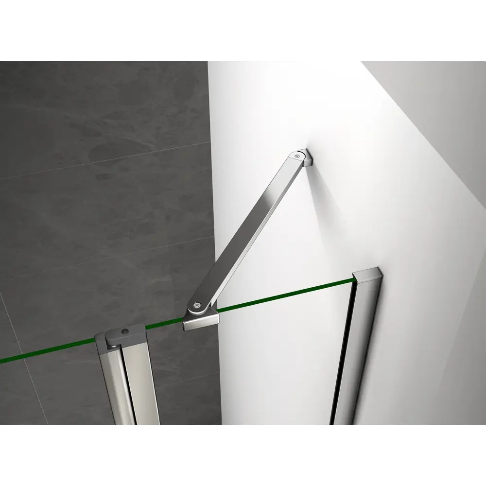 Боковая панель для душа Rain 80x185см профиль хромированный стекло прозрачное 5мм Santreyd STLM-2012350 - Вид №6