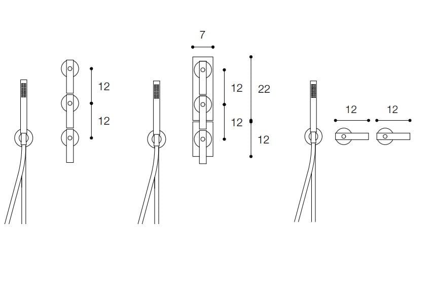 Набор для душа из нержавеющей стали Falper цилиндр ARCH-00123243 - Вид №1