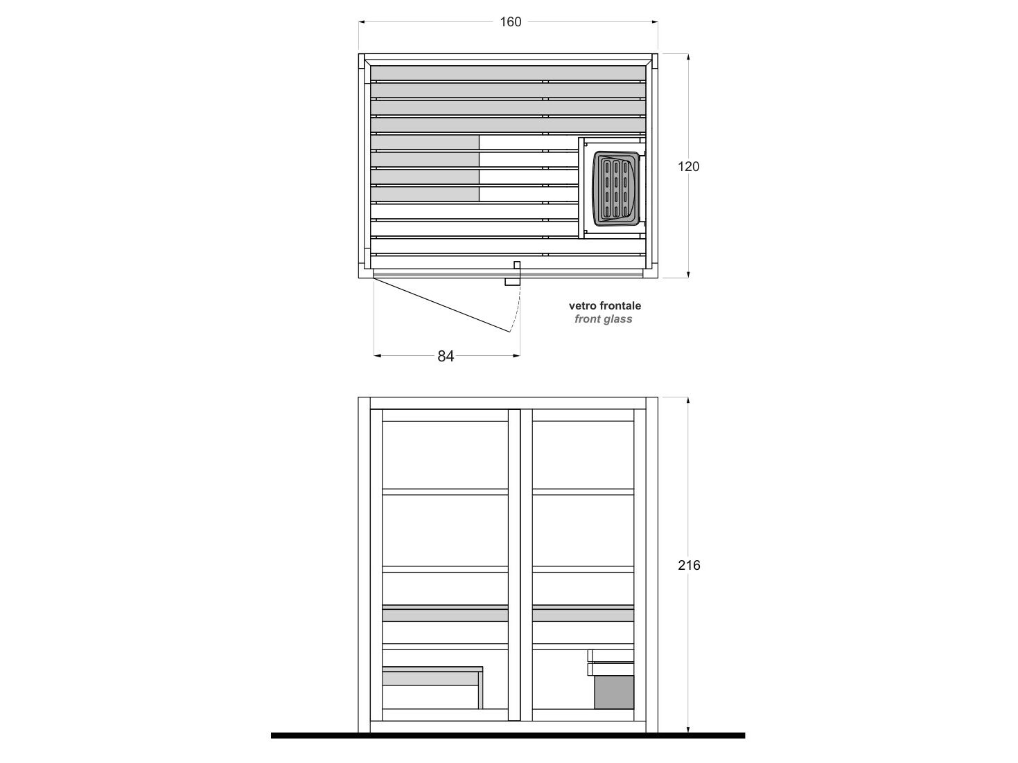 Сауна из дерева и стекла Gruppo Treesse AURA ARCH-00033507 - Вид №10
