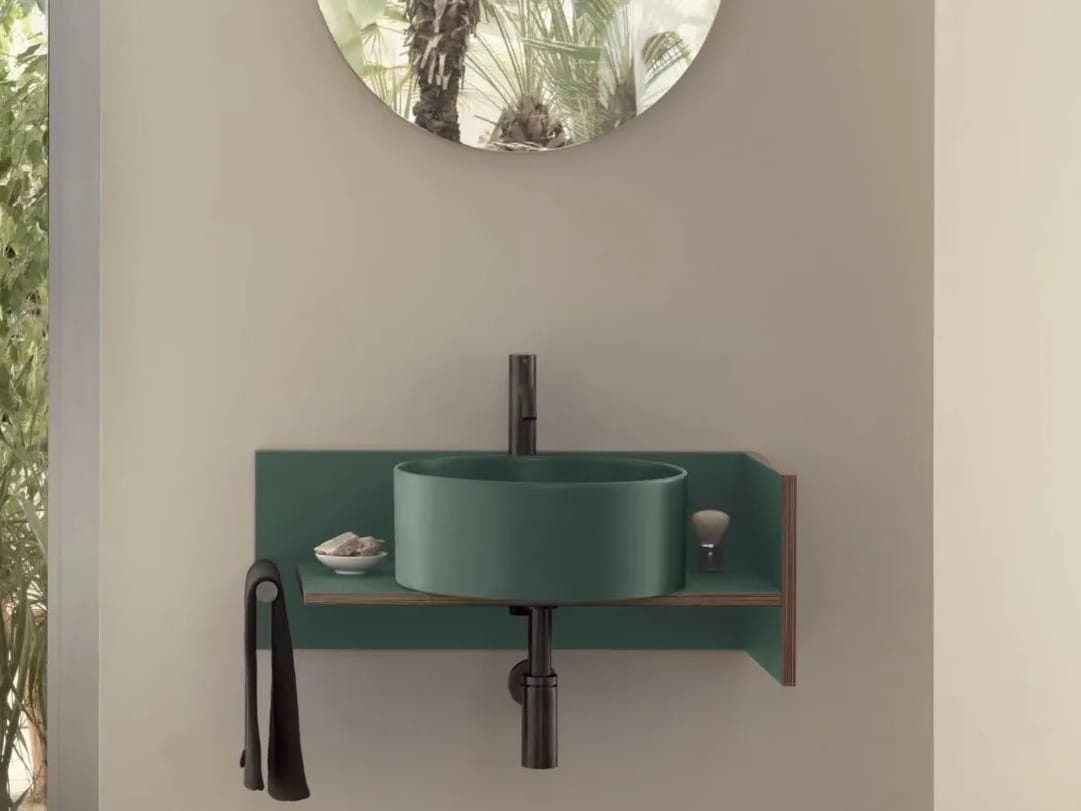 Подвесной умывальник Fenix-NTM® со встроенной раковиной с держателем для полотенец Ceramica Cielo Тео ARCH-00058767